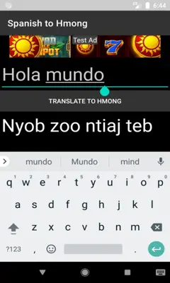 Spanish to Hmong Translator android App screenshot 2